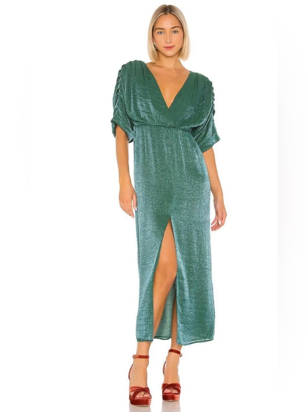 House of Harlow 1960 x Revolve Emerald Rhea Maxi Dress {XS}